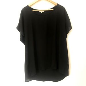 Pleione Sheer Black Blouse Size XL